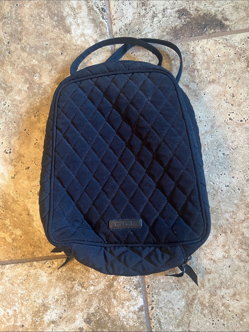Vera Bradley Quilted black lunch tote
